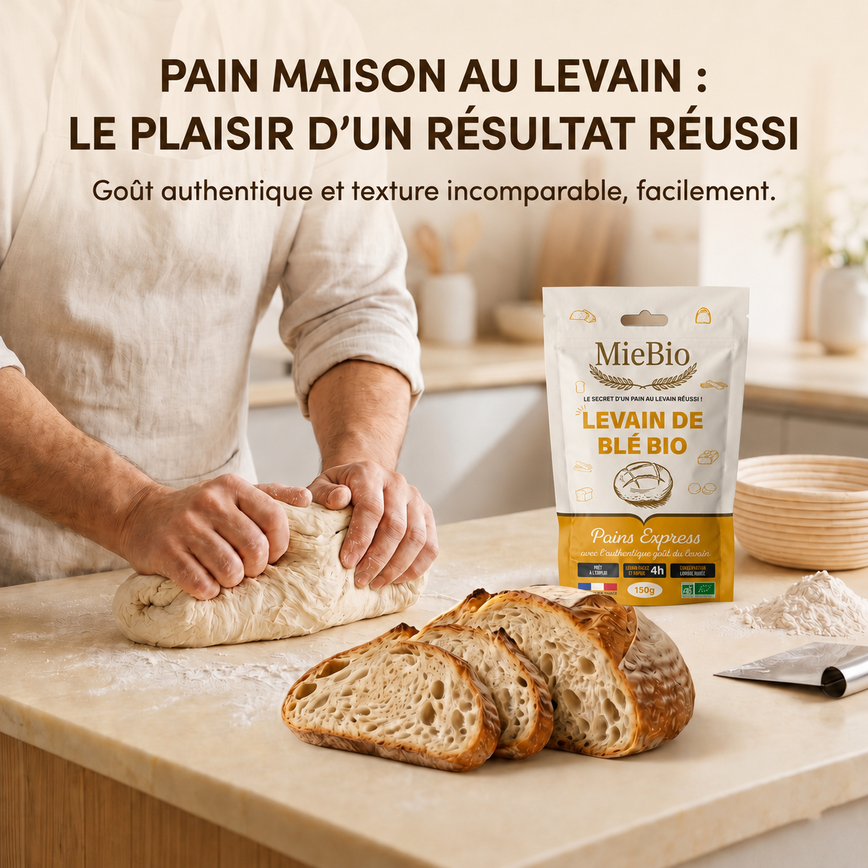 Pain au levain bio maison comparé au pain industriel du commerce