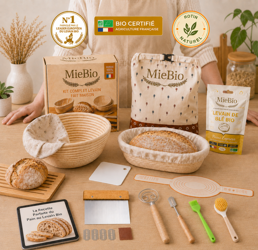 Kit completo para pan de masa madre orgánico casero