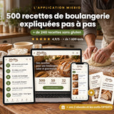 Application MieBio : 500 recettes de boulangerie, pas à pas