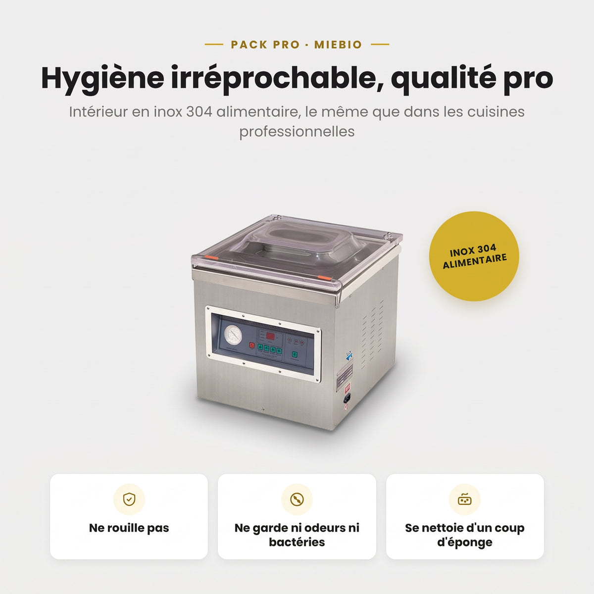 Machine Sous Vide à Cloche Pro 40 cm – 2 Barres, 900 W – Pack Complet