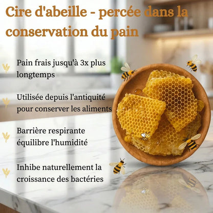 Sac à pain antibactérien et antifongique grâce à la cire d'abeille