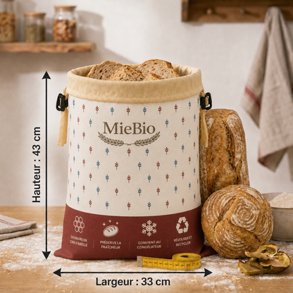 Sac à pain zéro déchet sans plastique, alternative écologique au sac plastique